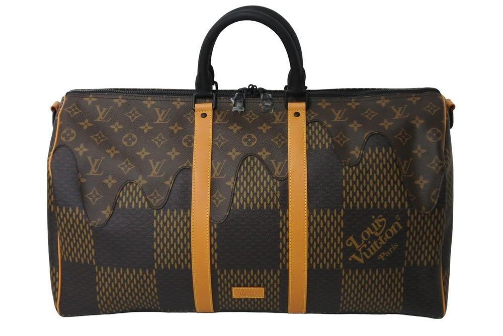 Louis Vuitton bag Damier Bandouliere Boston Canvas Giant NIGO Keepall Brown